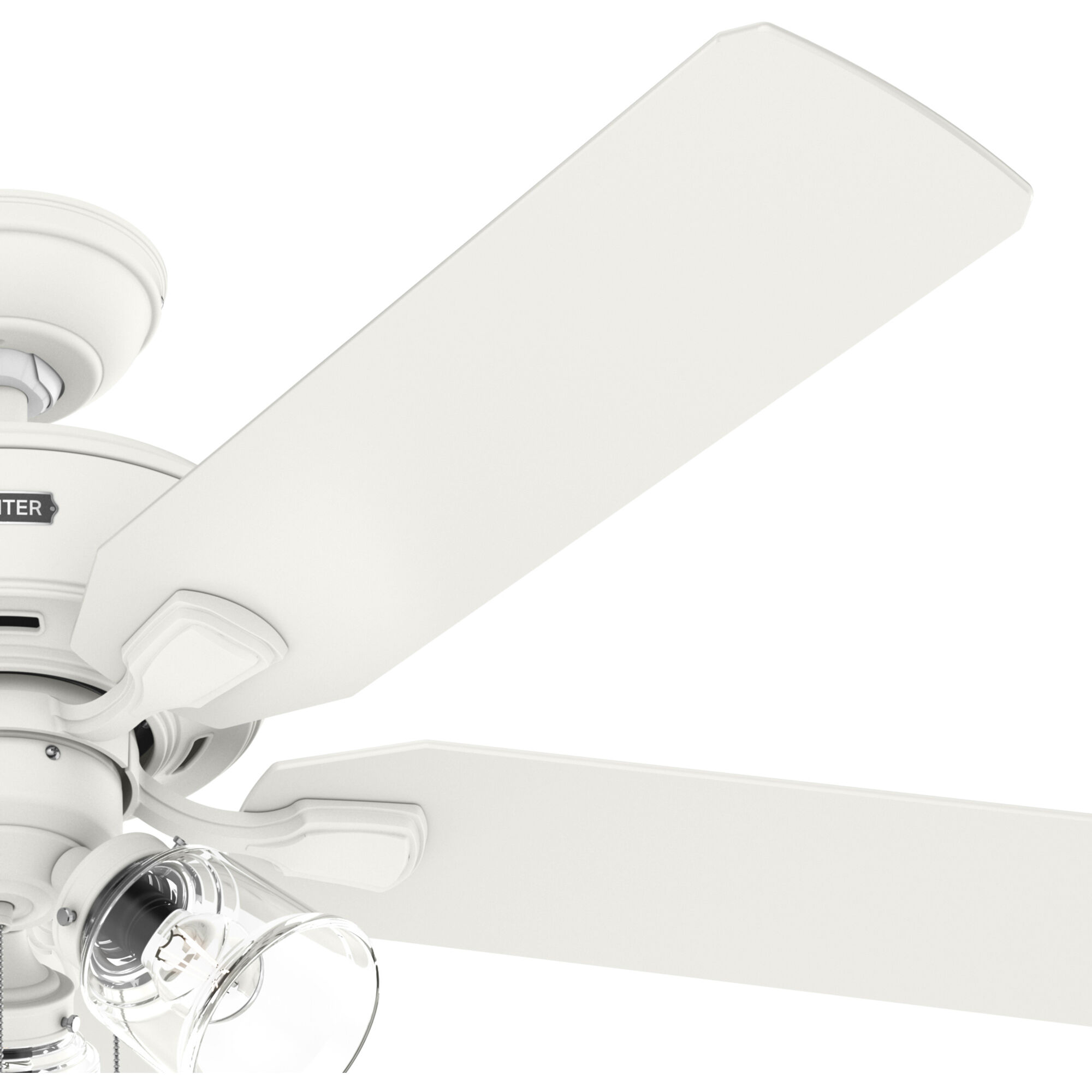 Rosner 52 inch Matte White with Light Oak/Fresh White Blades Ceiling Fan