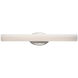 Loft LED 24 inch Brushed Nickel Bath Vanity & Wall Light in 2700K, 24in.