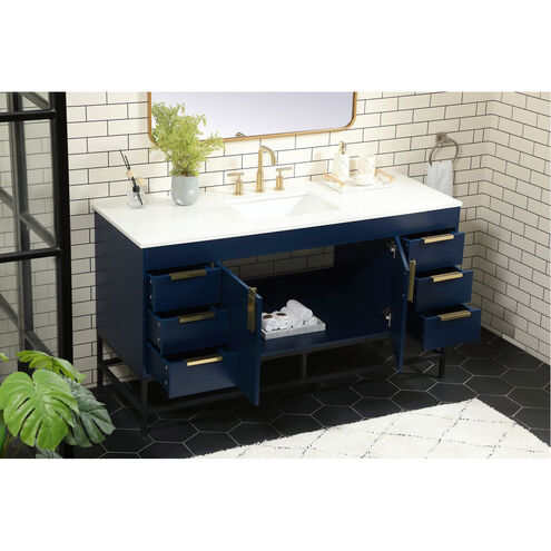 Eugene 60 X 22 X 34 inch Blue Vanity Sink Set
