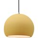 Radiance 1 Light 12.25 inch Muted Yellow and Brushed Nickel Pendant Ceiling Light
