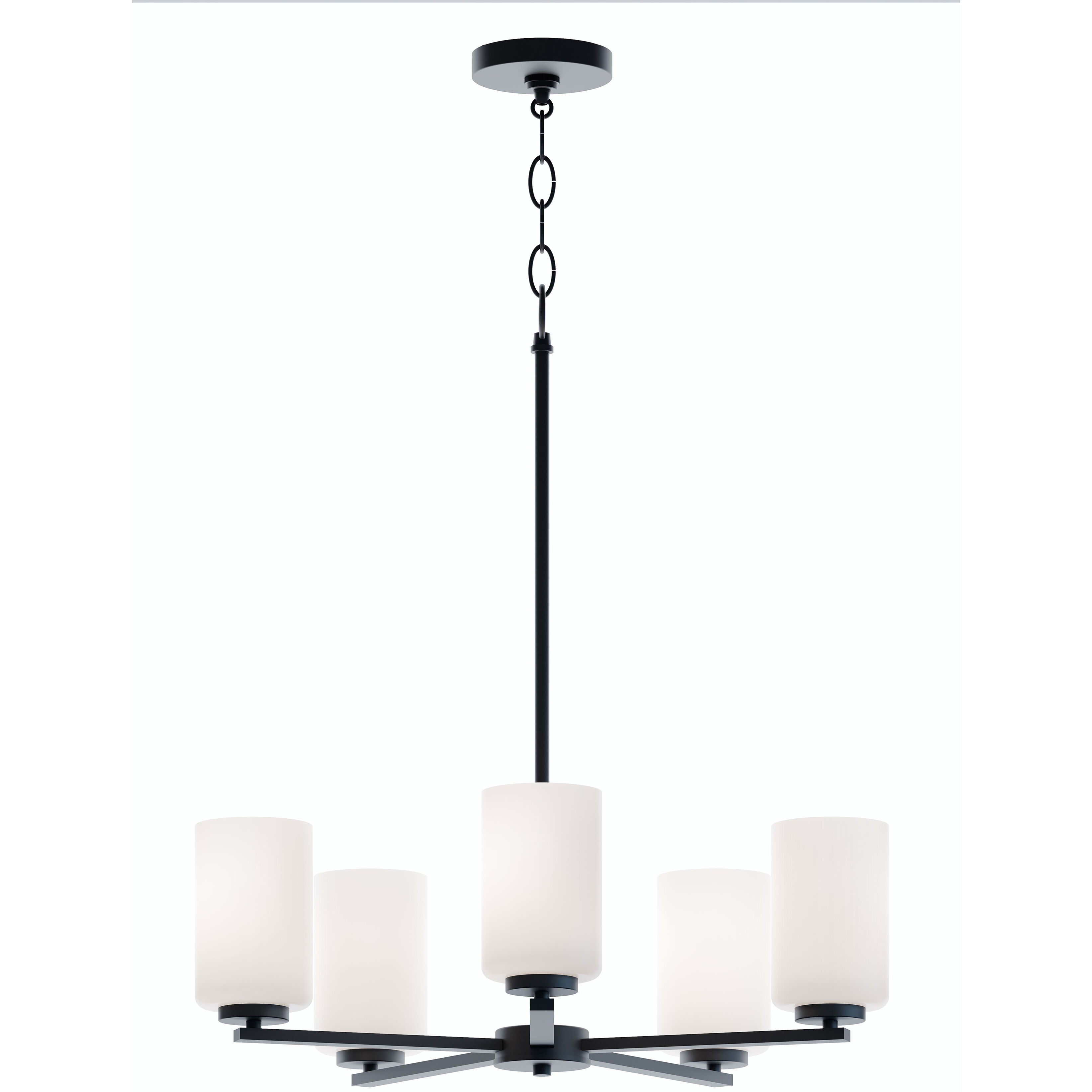 Leo LED 24 inch Black Chandelier Ceiling Light