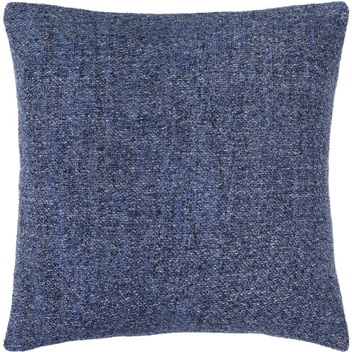 Saanvi 20 X 20 inch Gray/Sky Blue/Navy Accent Pillow