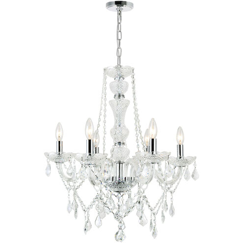 Princeton 6 Light 24 inch Chrome Down Chandelier Ceiling Light