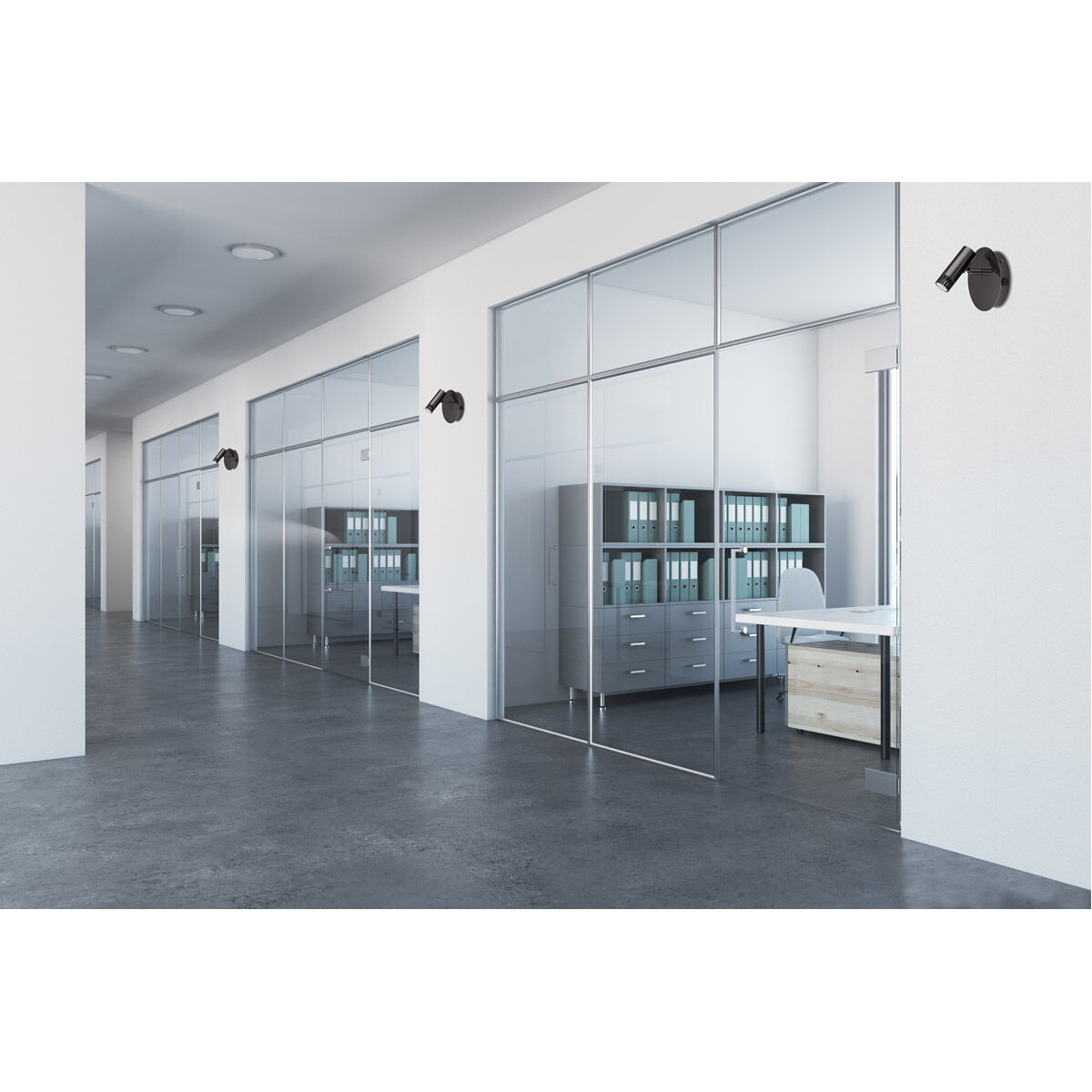 Lianello 1 Light 120 Black Chrome Wall Track Light Ceiling Light