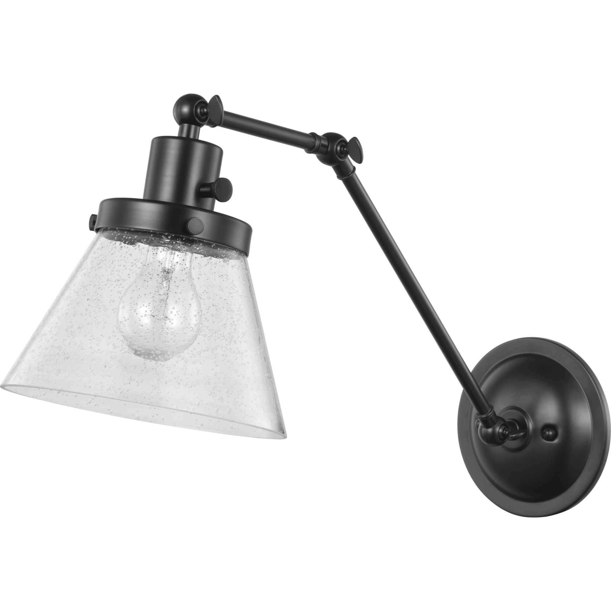 Hinton 18 inch 60.00 watt Matte Black Swing Arm Wall Light