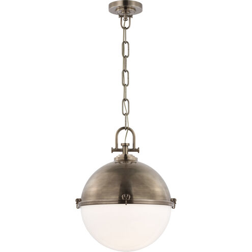 Visual Comfort Signature Collection Chapman & Myers Adrian LED 17 inch Antique Nickel Globe Pendant Ceiling Light, Large CHC5491AN-WG - Open Box