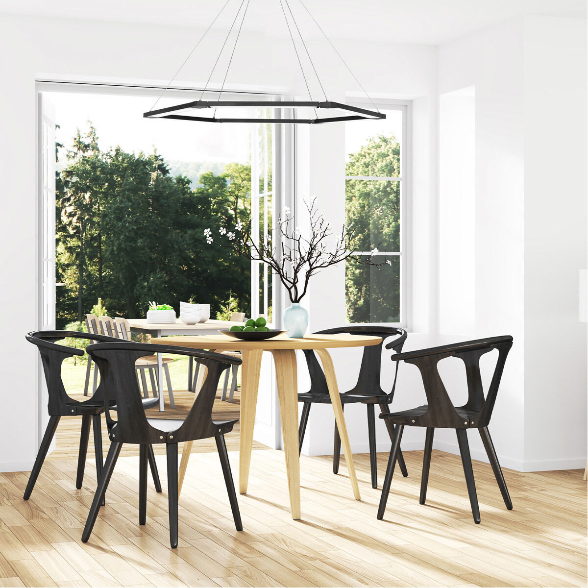 Lune LED 32 inch Aluminum Pendant Ceiling Light, dweLED