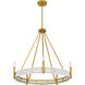 Molly 5 Light 27 inch Brushed Gold Chandelier Ceiling Light