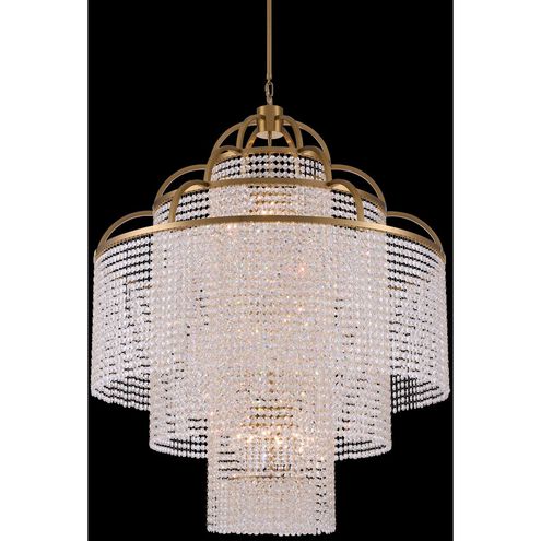Torta 12 Light 40 inch True Brass Pendant Ceiling Light in Firenze Clear