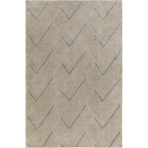 Lenox 36 X 24 inch Blue and Neutral Area Rug, Wool and Cotton