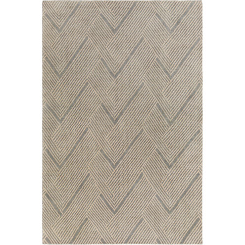 Lenox 72 X 48 inch Blue and Neutral Area Rug, Wool and Cotton
