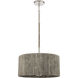 Abaca 4 Light 18 inch Polished Nickel with Gray Chandelier Ceiling Light