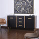 Hector 18.7 inch Matte Black and Gold Sideboard