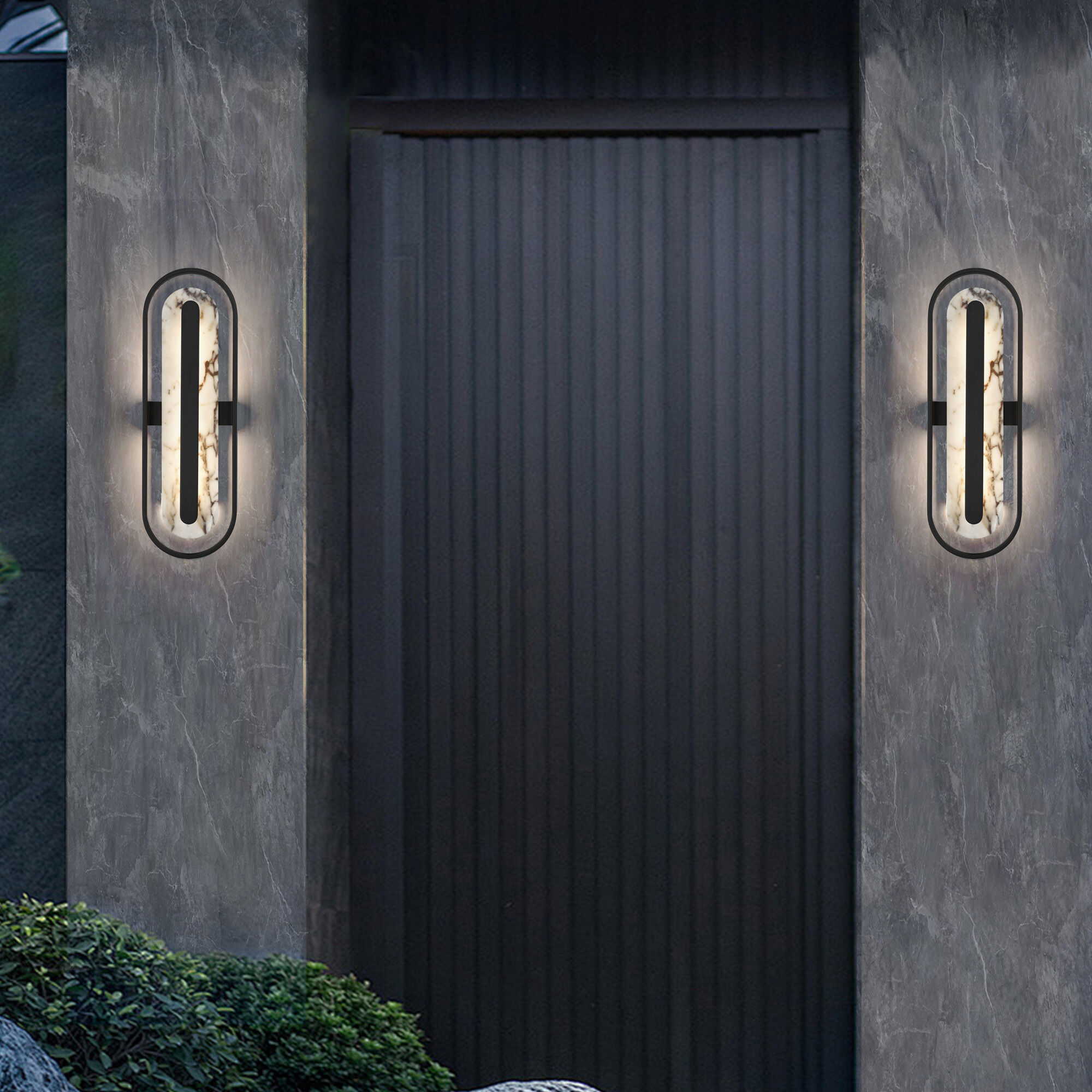 Roundabout LED 28 inch Sand Black Outdoor Wall Sconce