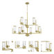 Whittley 9 Light 35.88 inch Satin Brass Chandelier Ceiling Light