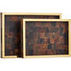 Casey Natural and Brass Trays, Set of 2