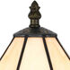 Tiffany 14 inch 40 watt Antique Brass Accent Table Lamp Portable Light