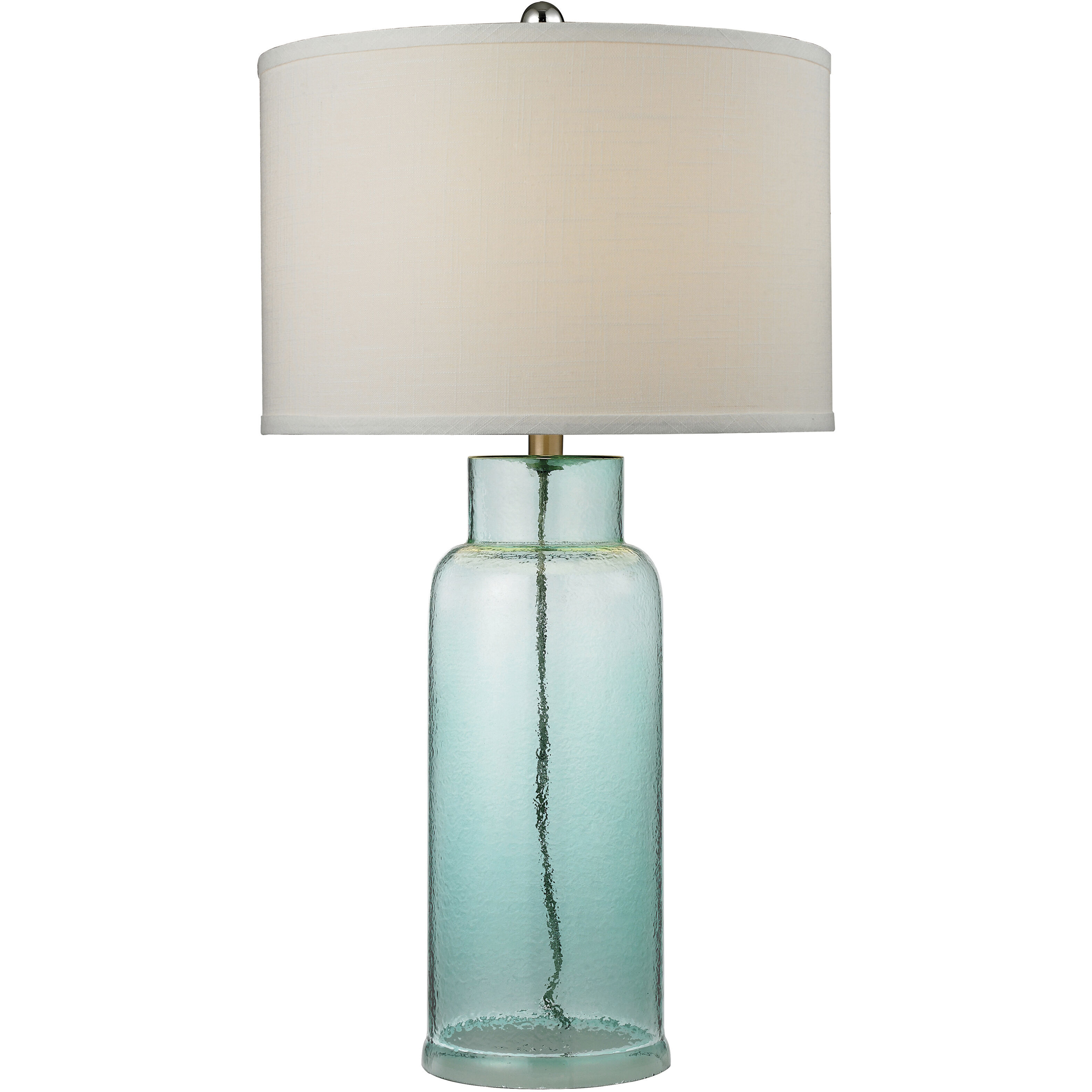 Glass Bottle 30 inch 150 watt Aqua Table Lamp Portable Light