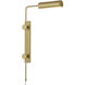 Satire 14.75 inch 10 watt Brushed Brass Swing Arm Wall Sconce Wall Light