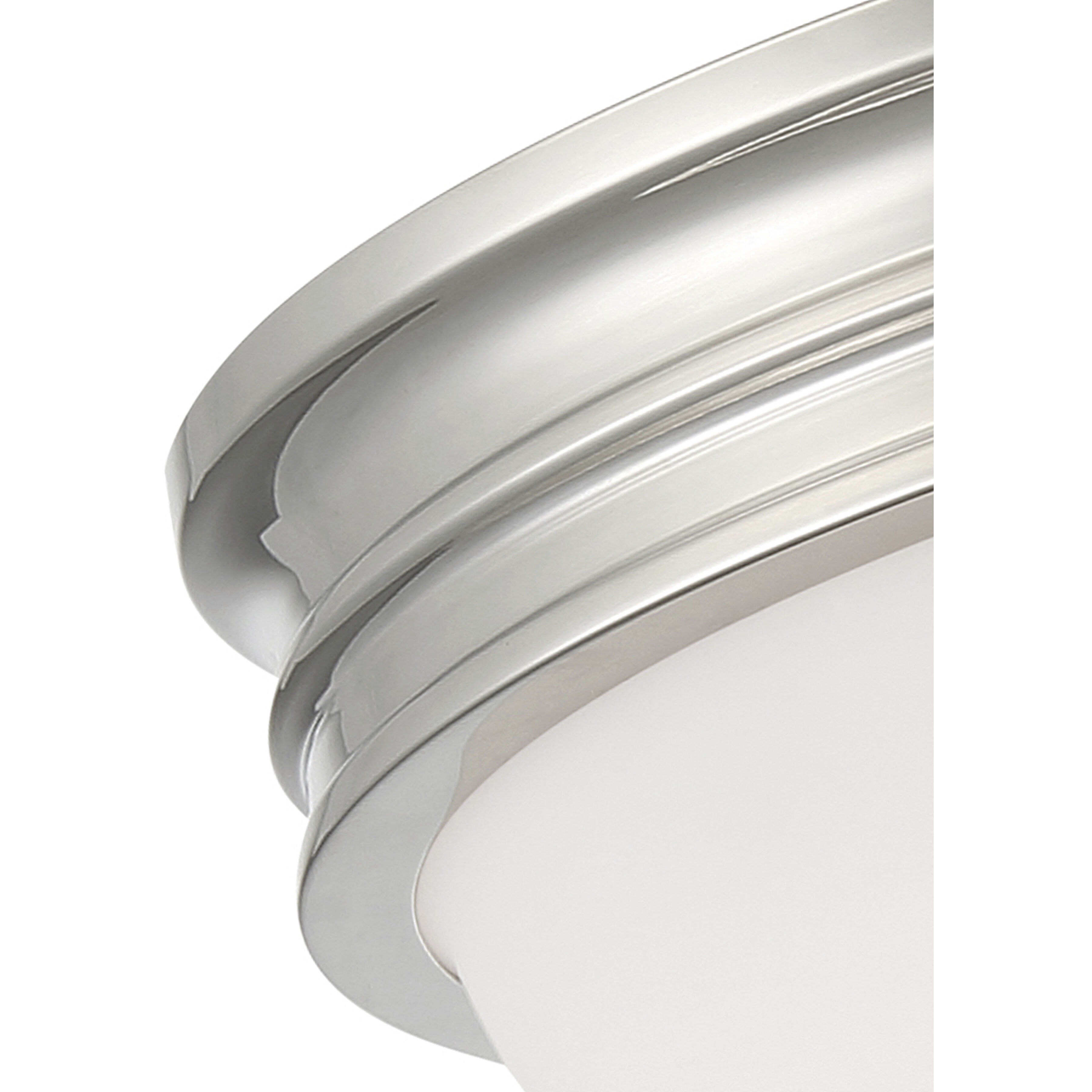 Galen 3 Light 14 inch Polished Nickel Flush Mount Ceiling Light