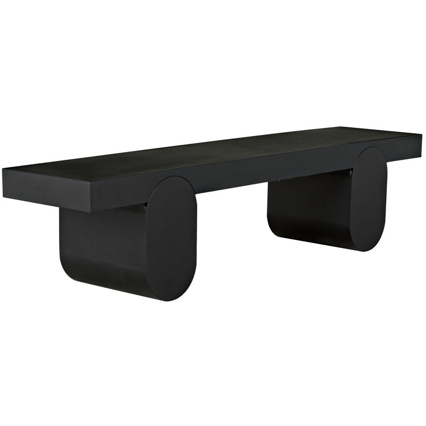 Evora 76 X 18 inch Matte Black Coffee Table