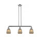 Franklin Restoration Chatham 3 Light 39 inch Polished Nickel Island Light Ceiling Light in Mercury Glass, Franklin Restoration