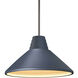 Radiance Collection - Ziggurat Single Drop Pendant in Rigid Stem Kit, Brushed Nickel, Replaceable Bulb, Midnight Sky, Form+Finish+Function