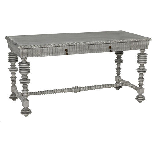 Portuguese 60 X 28 inch Distressed Grey Desk, Small