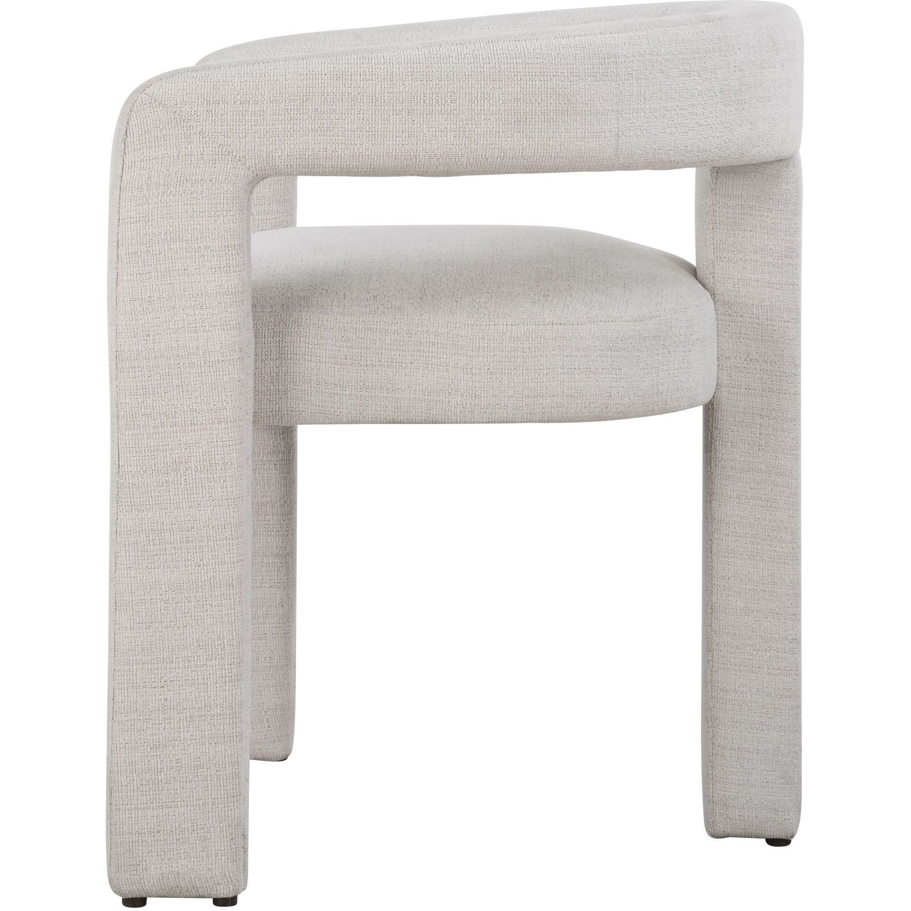 Perspective Ecru Polyester Fabric Dining Chair