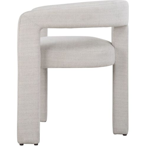 Perspective Ecru Polyester Fabric Dining Chair