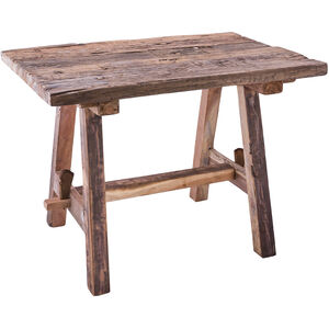 Rustic 39 X 28 inch Natural Accent Table
