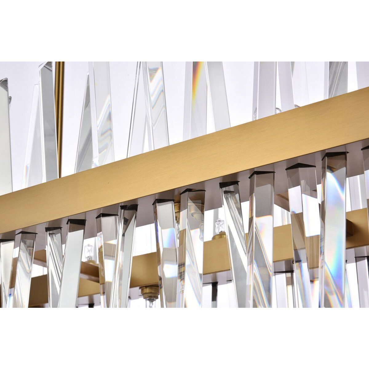 Serephina 20 Light 36 inch Satin Gold Linear Chandelier Ceiling Light