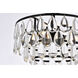 Mila 3 Light 14 inch Black Flush Mount Ceiling Light