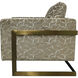 Finch Beige and Brass Accent Chair