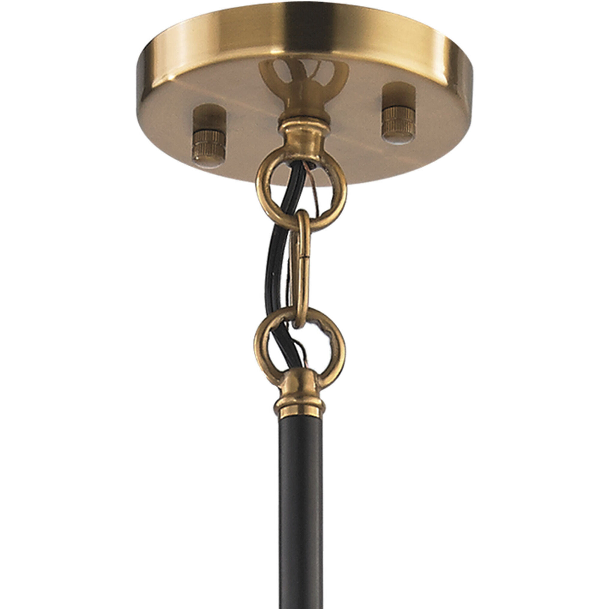 Boudreaux 6 Light 28 inch Antique Gold with Matte Black Chandelier Ceiling Light