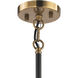 Boudreaux 6 Light 28 inch Antique Gold with Matte Black Chandelier Ceiling Light