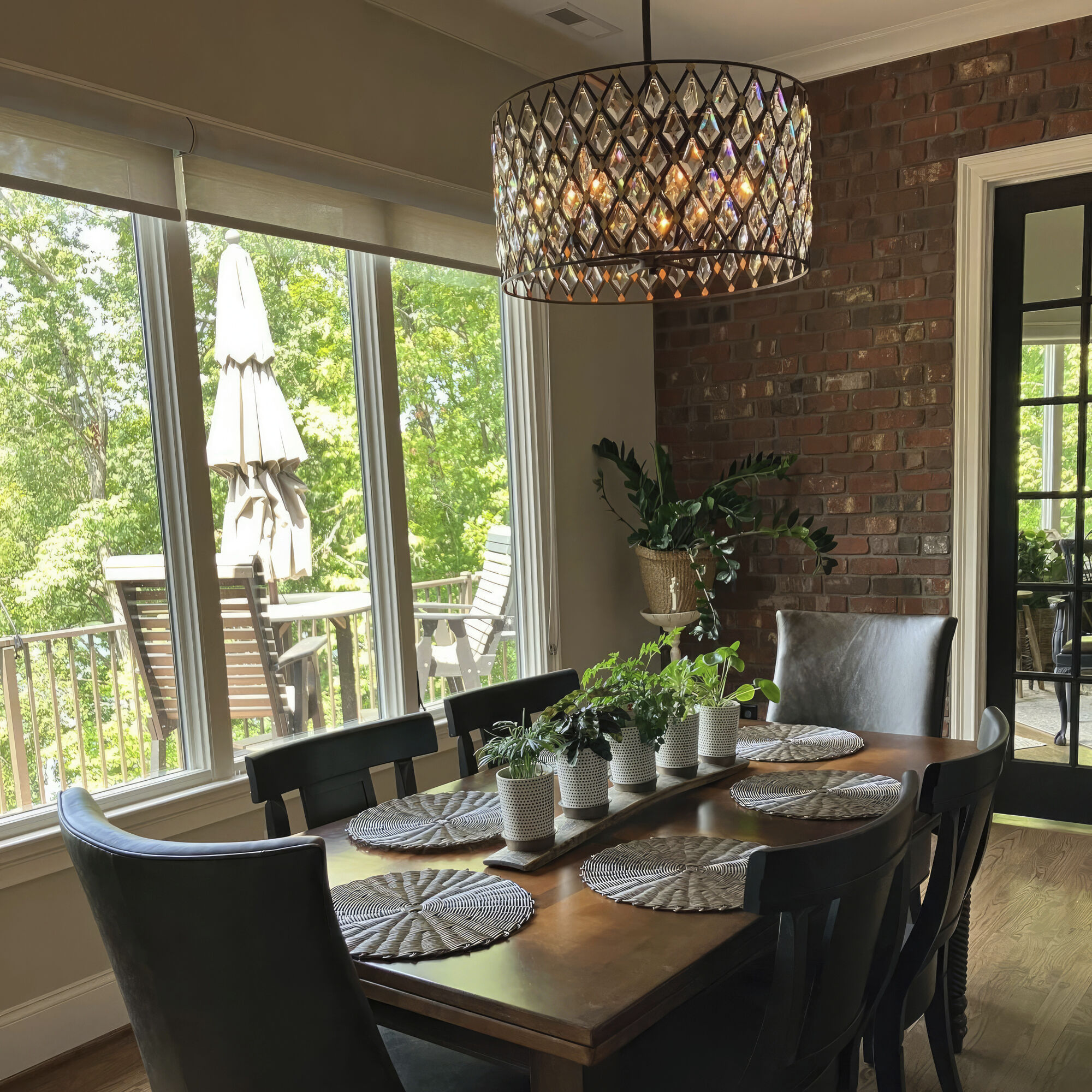 Windsor 6 Light 25 inch Carbon and Havana Gold Pendant Ceiling Light