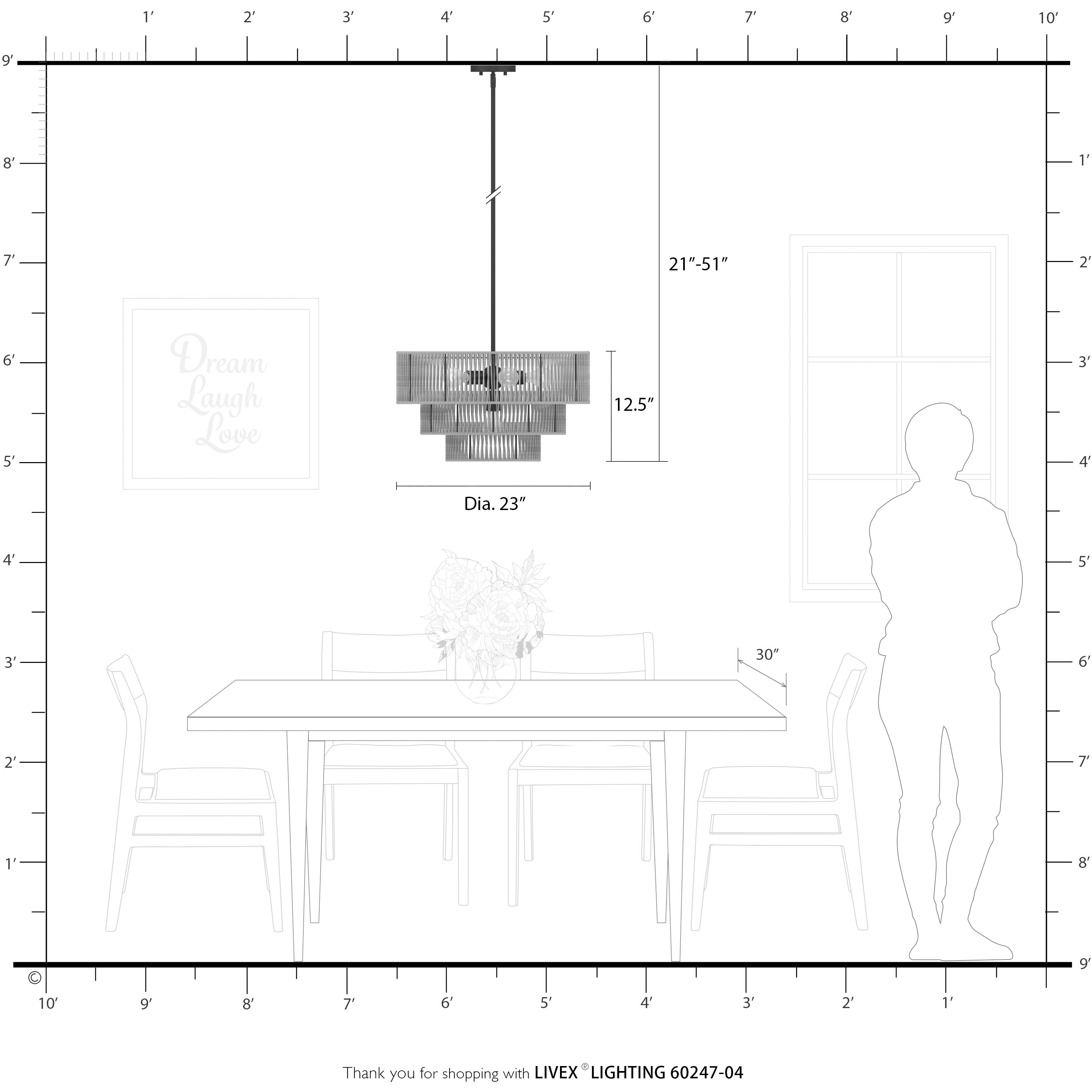 Acordia 6 Light 23 inch Black Pendant Chandelier Ceiling Light