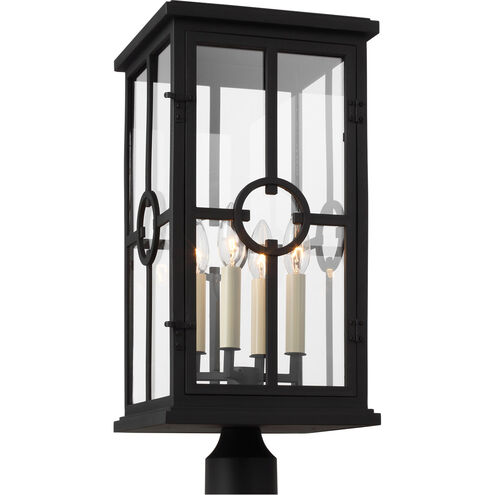 Belleville 4 Light 21.5 inch Textured Black Outdoor Post Lantern