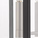 Hopewell 1 Light 15 inch Black with Brushed Nickel Finish Cluster and Polished Chrome Stainless Steel Reflector Tall Outdoor Wall Lantern