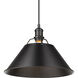 Orwell 1 Light 14 inch Matte Black Pendant Ceiling Light, Large