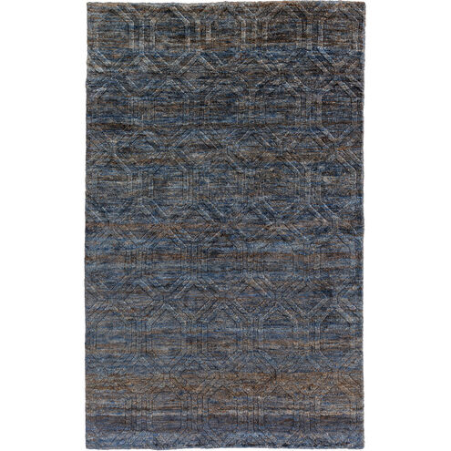 Galloway 96 X 60 inch Navy, Khaki, Dark Brown Rug