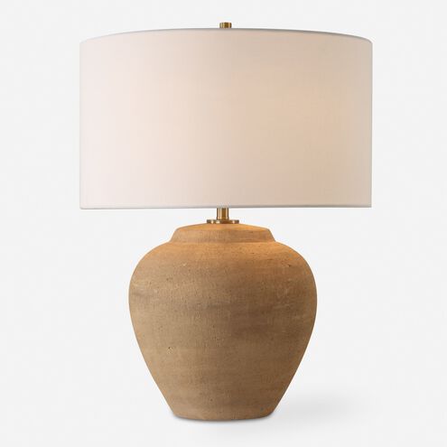 Treviso 24 inch 150.00 watt Terracotta and Antique Brass Table Lamp Portable Light