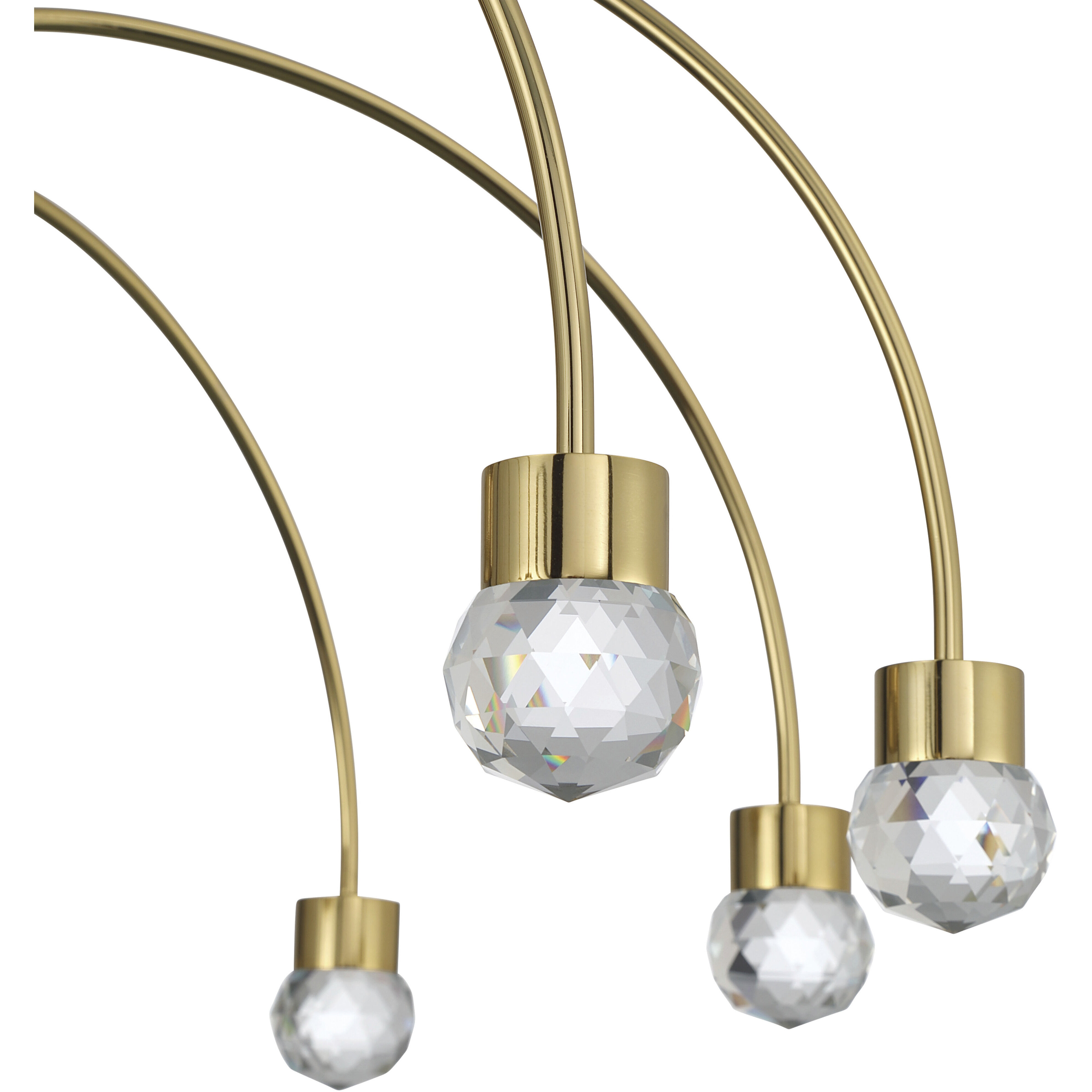 Yep Vario 8 Light 25.25 inch Titanium Gold Chandelier Ceiling Light