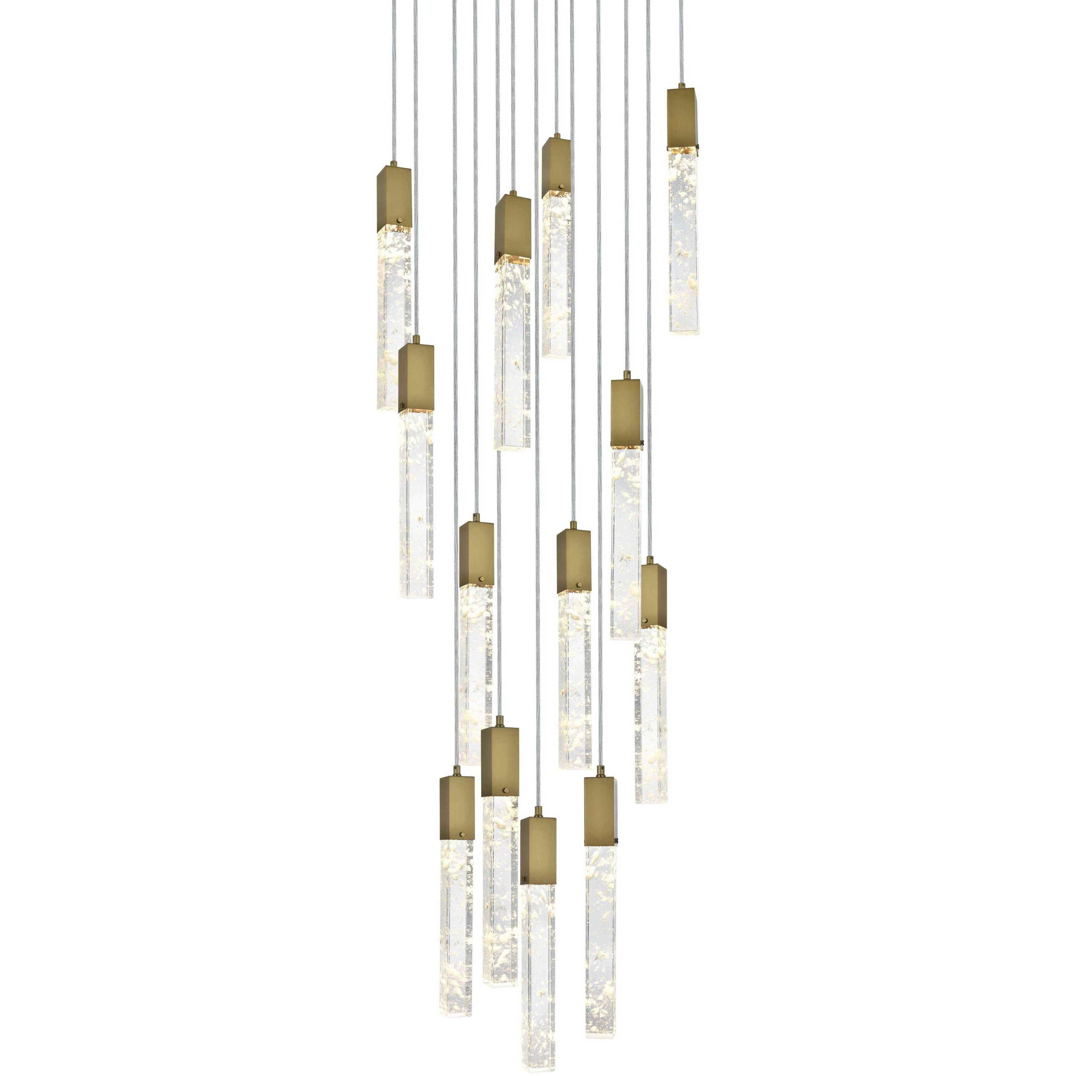 Aurora 13 Light 30 inch Satin Gold Chandelier Ceiling Light