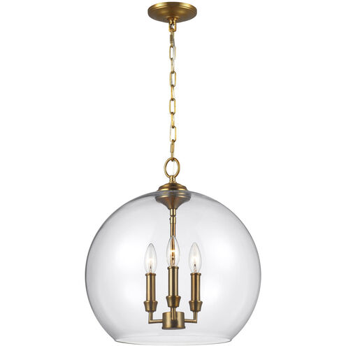 Konstance 3 Light 16 inch Burnished Brass Pendant Ceiling Light