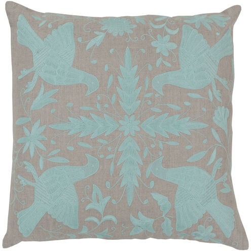 Otomi 20 inch Aqua, Light Gray Pillow Kit