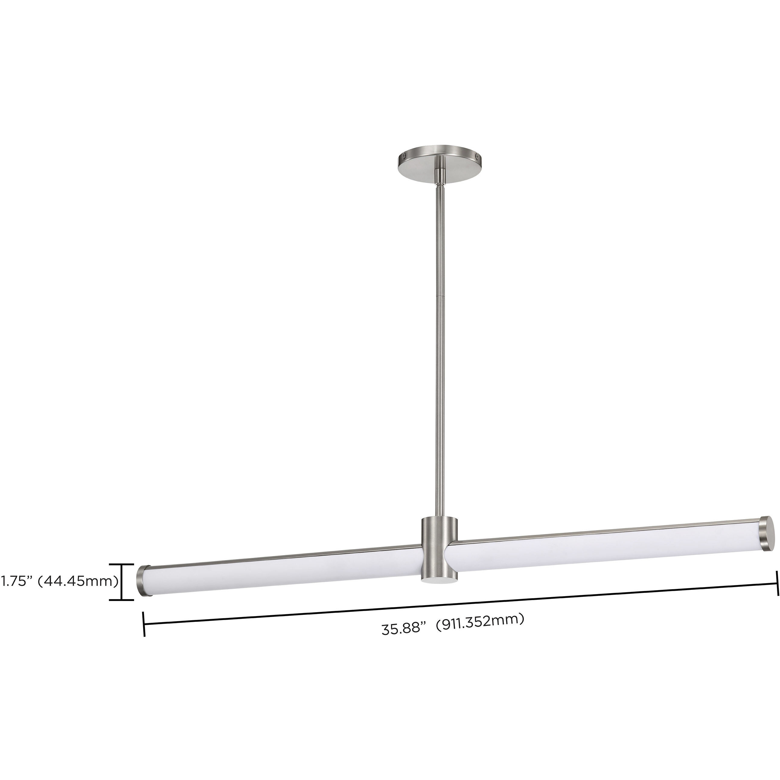 Bowman LED 2 inch Brushed Nickel Pendant Ceiling Light