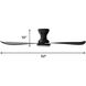 Banks 52 inch Black Ceiling Fan in Remote Control