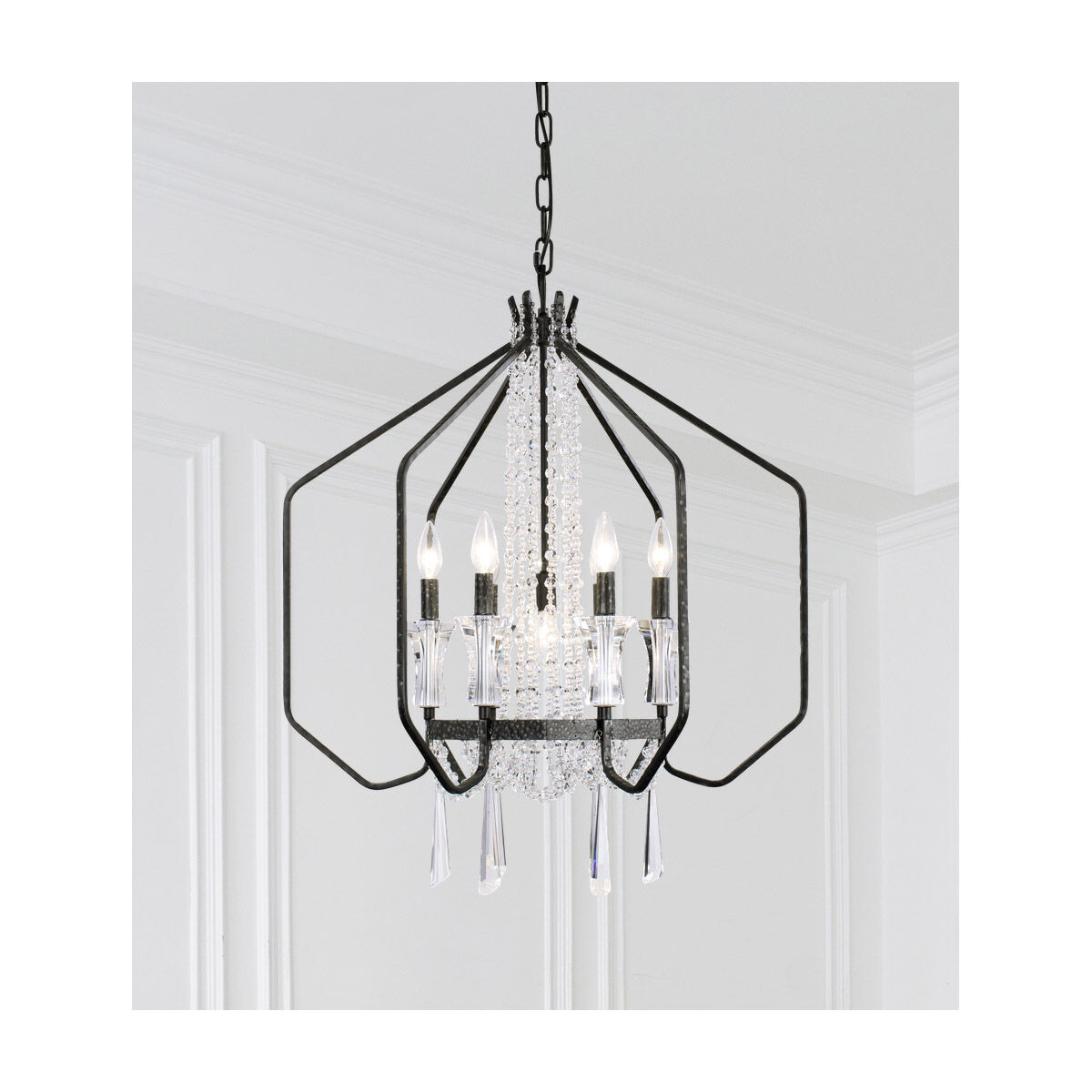 Barcelona 7 Light 26 inch Onyx and Clear Pendant Ceiling Light